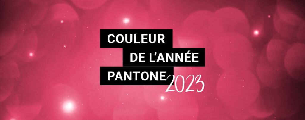 Fond de couleur avec le titre Couleur de l'année Pantone 2023